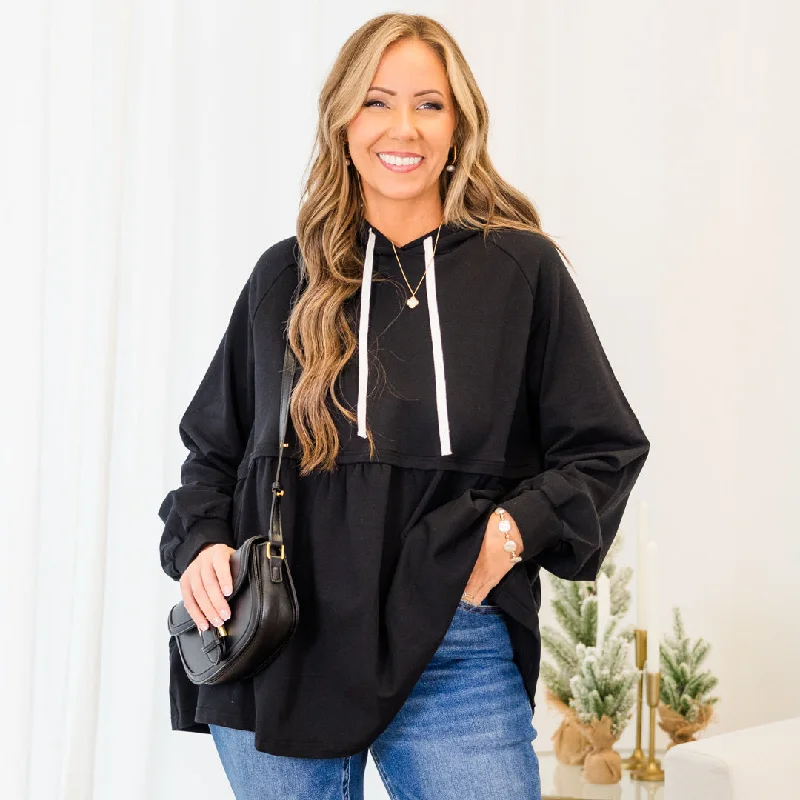 Trendy Casuals Admiring All Of You Hoodie, Black