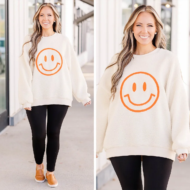 Soft Comfort All Smiles Pullover, Cream