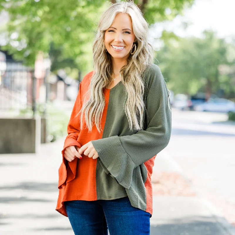 Youthful Style All We Have Top, Olive