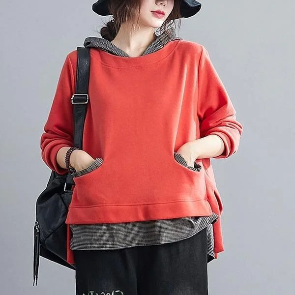 Soft Trends Arrival 2020 Simple Style All-match Loose Comfortable Female Cotton Hoodies