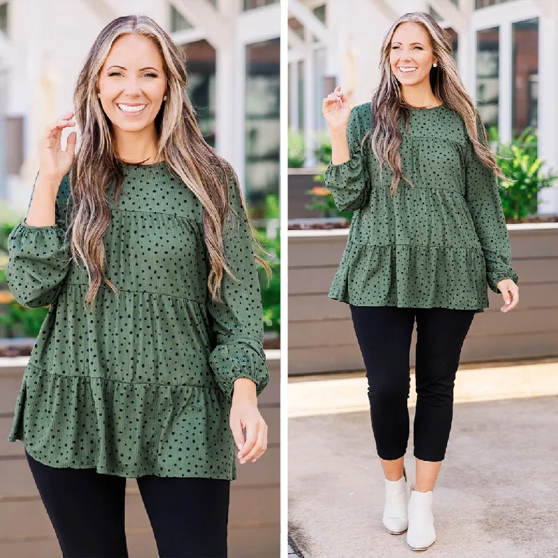 Design Must-have Because Of Me Top, Olive