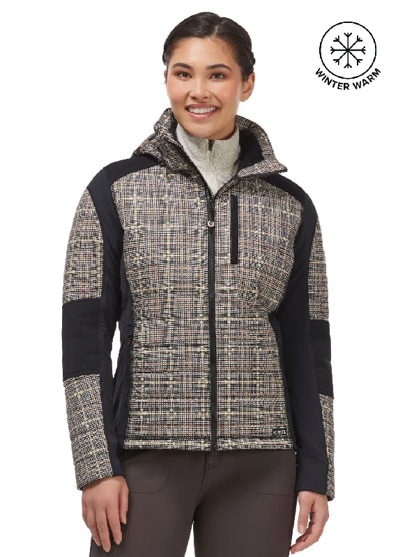 Comfy Chic Bits of Plaid Quilted Equestrian Jacket