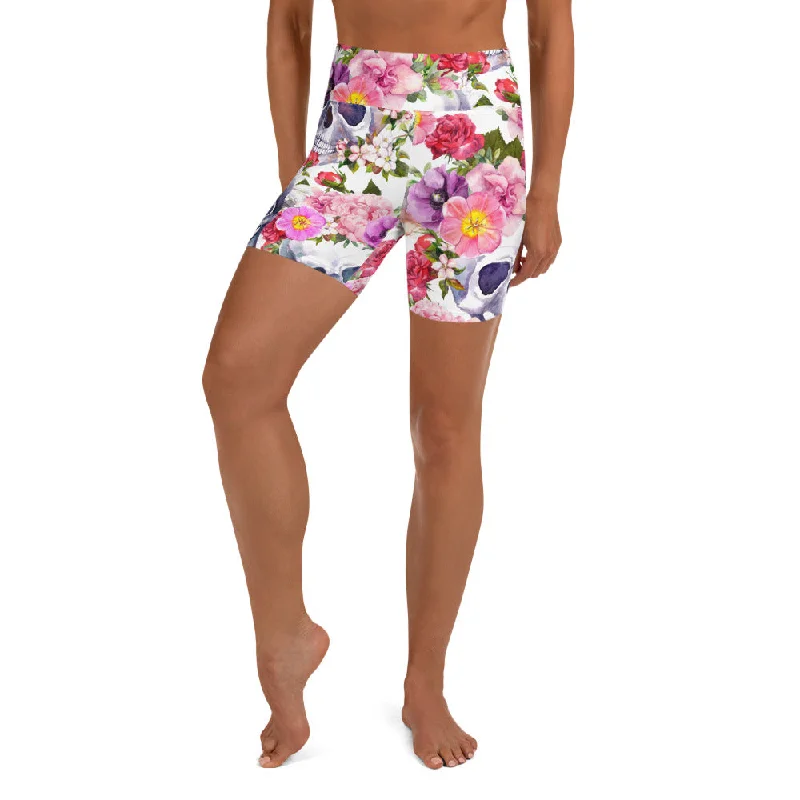 Chic Lounge Boho Skull Yoga Shorts