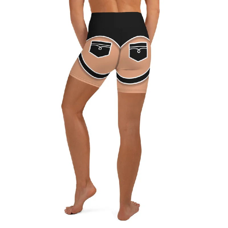 Fashionable And Fashionable Bold Cut Outs Yoga Shorts