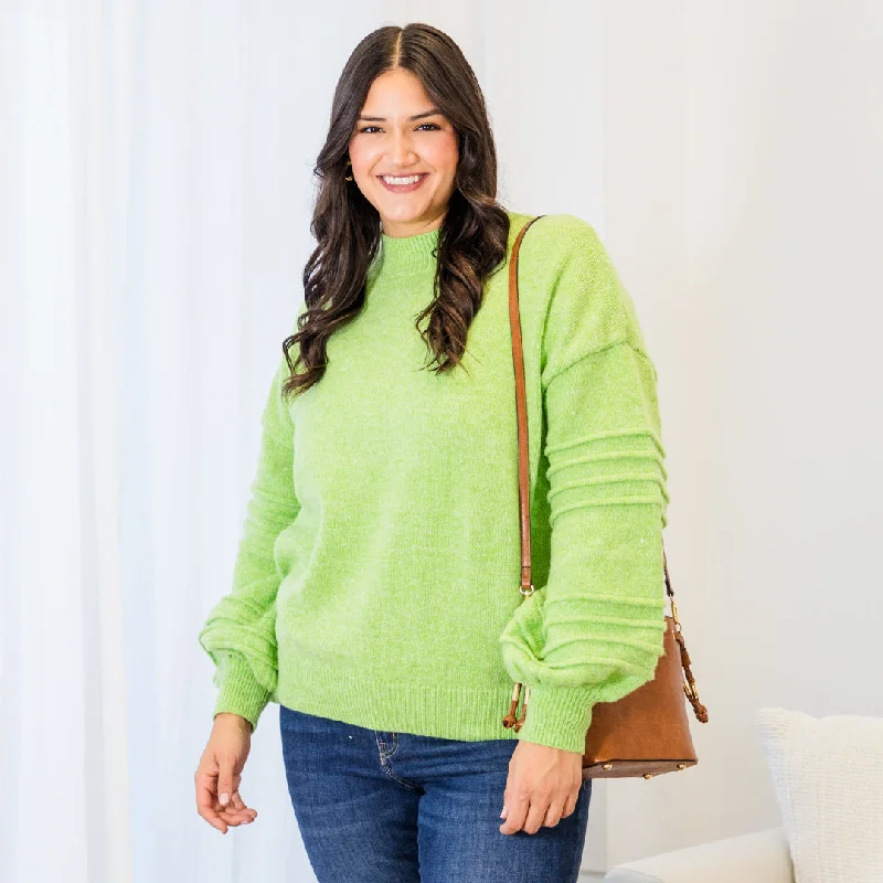 Cozy Dress Cloudy Comfort Sweater, Green