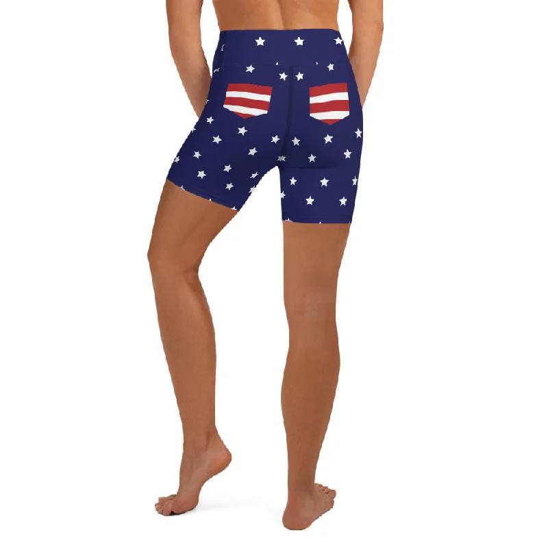 Energy Wear Cool Patriotic Yoga Shorts