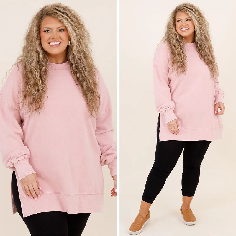 Comfortable Sweaters Cozy Pullover, Blush