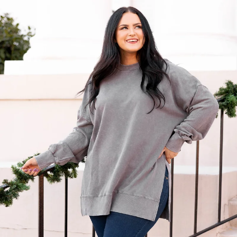 Comfy Dress Cozy Pullover, Gray
