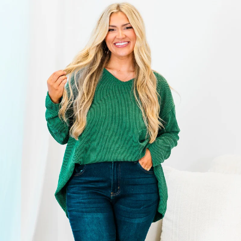Sports Trend Feel The Same Way Top, Hunter Green