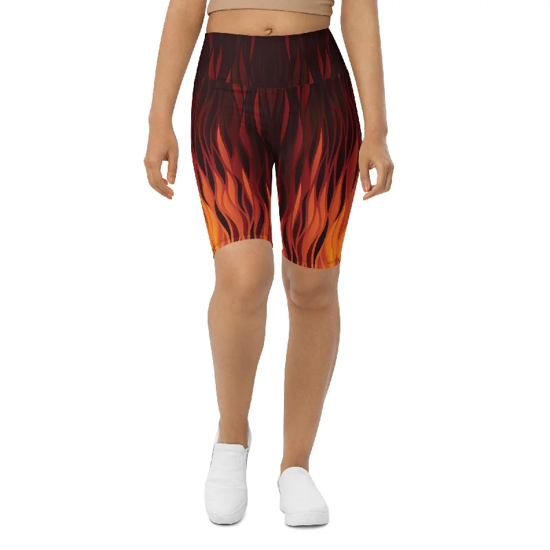Light Fit Fire Biker Shorts