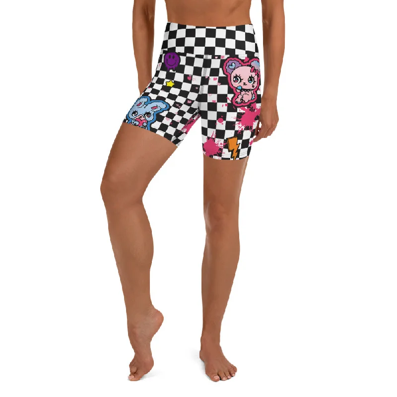 Knowledge And Elegance Harajuku Inspired Yoga Shorts