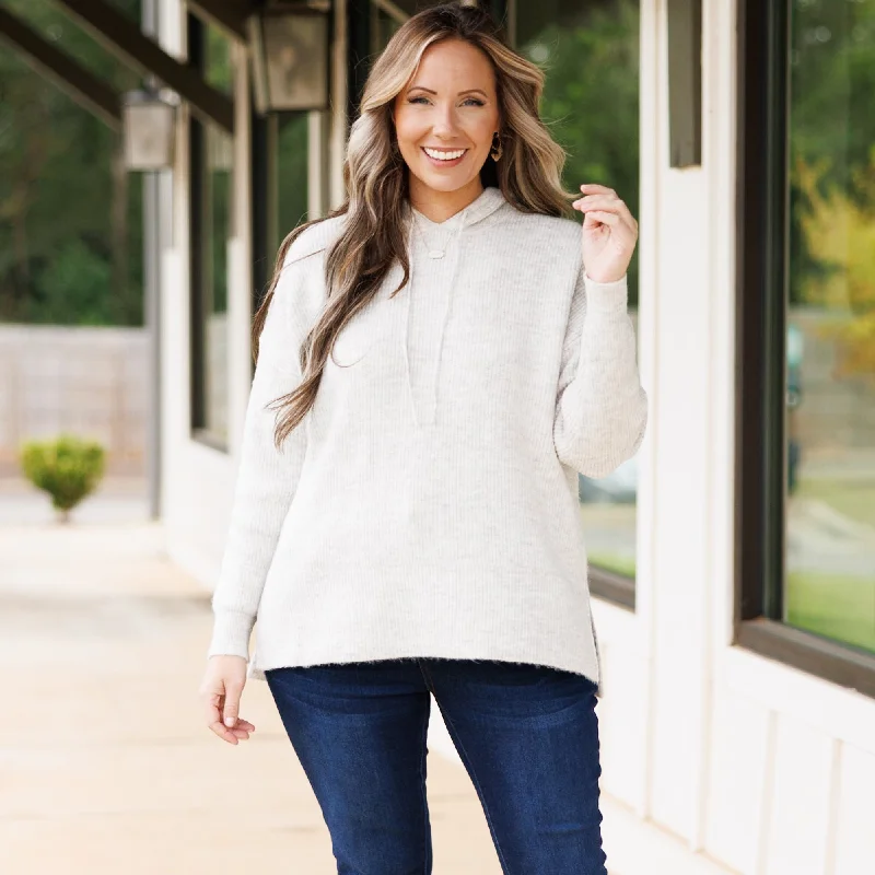 Effortless Looks Heartfelt Wishes Hoodie, Gray
