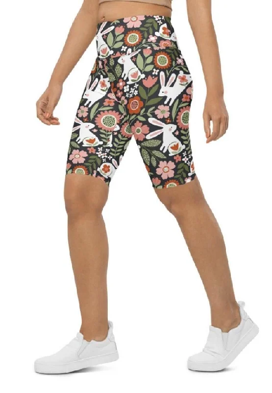 Spiritual Vitality Hopping Bunny Biker Shorts