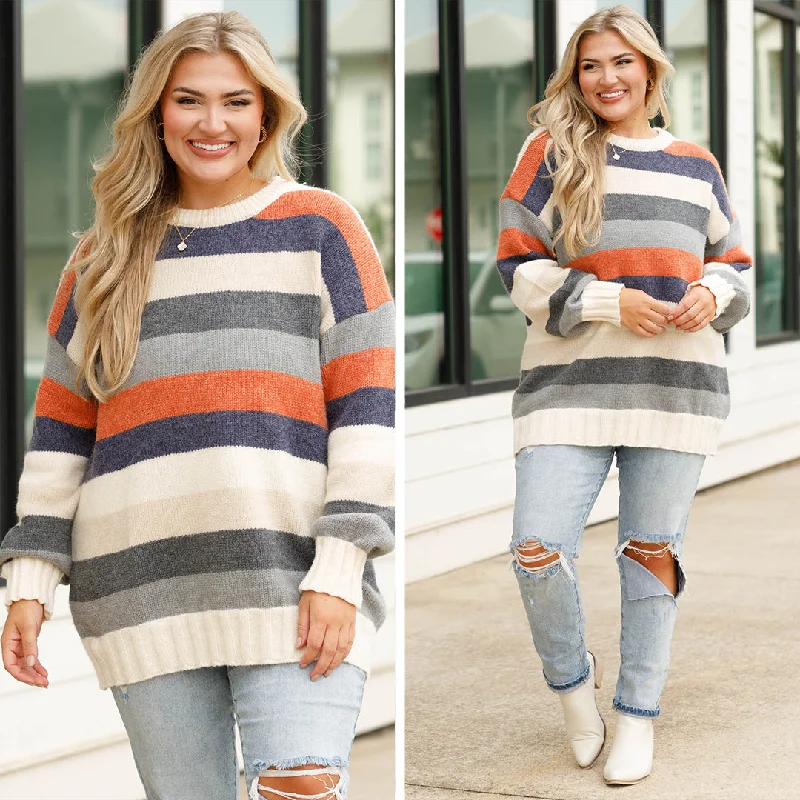 Exquisite Tailoring How Far We've Come Sweater, Cream