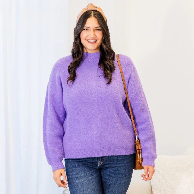 Classic Design Hug Me Sweater, Lavender