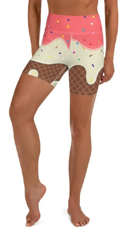 Personalized Wear Ice Cream Yoga Shorts