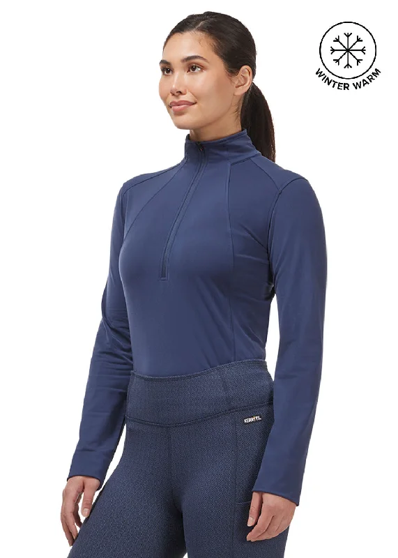 Bright Colors In Stride Quarter Zip Fleece Tech Top