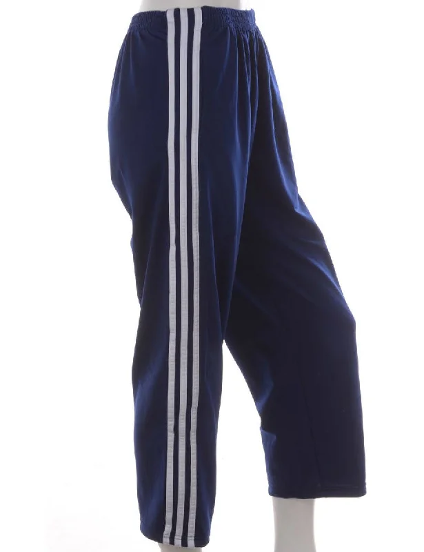 Embroidered Letters Label Upcycled Adidas Mel Cropped Track Pants
