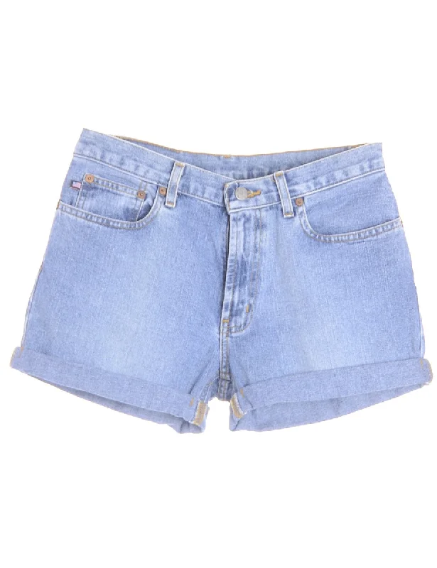 Fashionable Inner Wear Label Willow Rolled Hem Denim Shorts