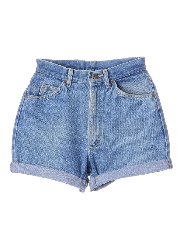 Slim Fit Label Willow Rolled Hem Denim Shorts