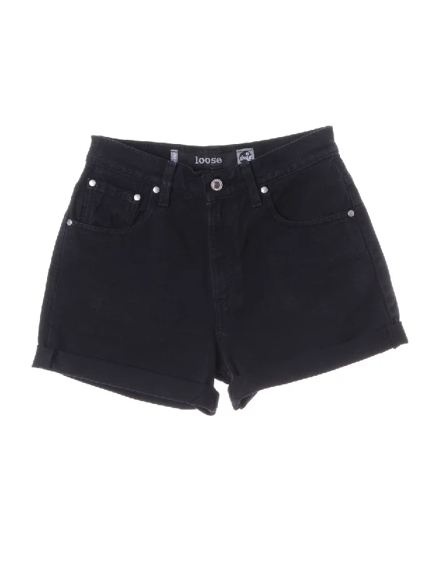 Knitted Design Label Willow Rolled Hem Denim Shorts
