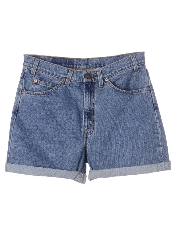 Cozy Essentials Label Willow Rolled Hem Denim Shorts