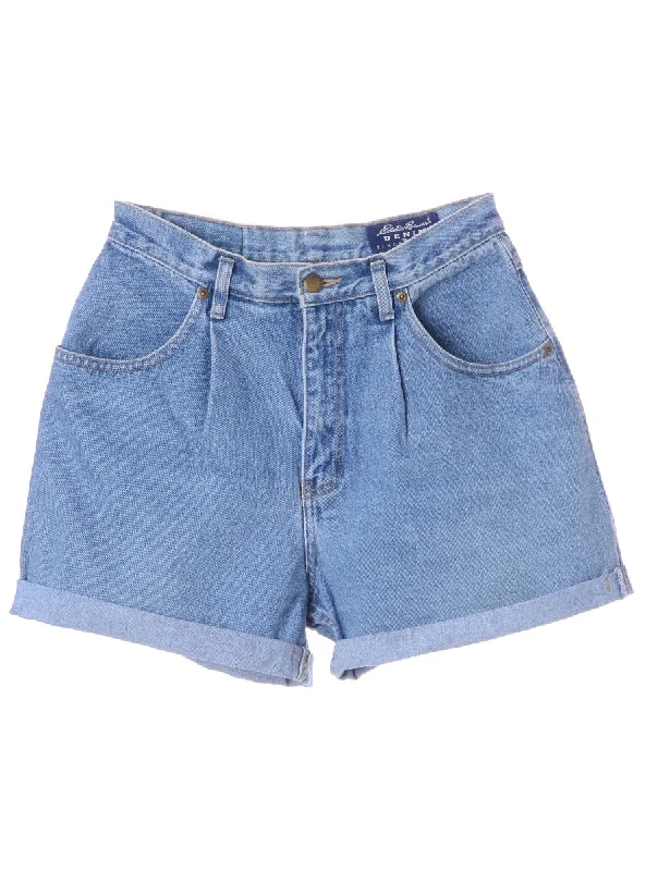 Diamond Series Label Willow Rolled Hem Denim Shorts