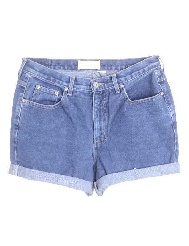 Personalized Series Label Willow Rolled Hem Denim Shorts