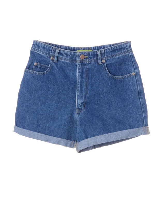 Celebrity Style Label Willow Rolled Hem Denim Shorts
