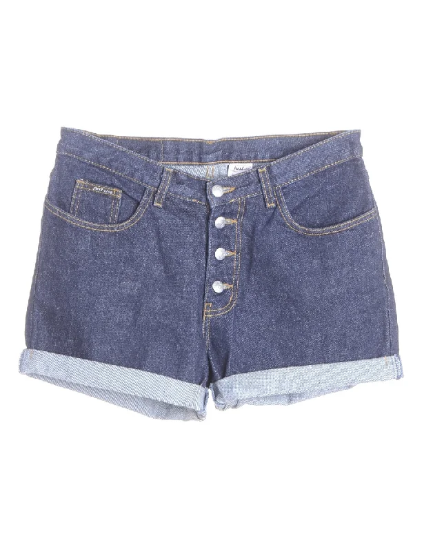 Versatile Itinerary Label Willow Rolled Hem Denim Shorts
