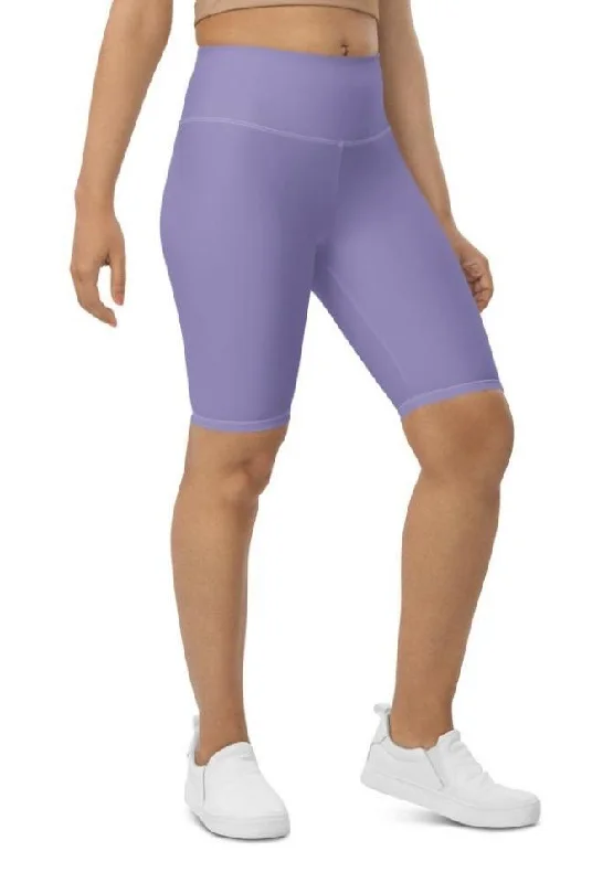 Retro Prints Lavender Purple Biker Shorts