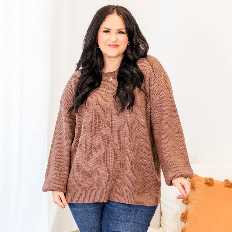 Sports Design Let's Go For Some Coffee Sweater, Chestnut