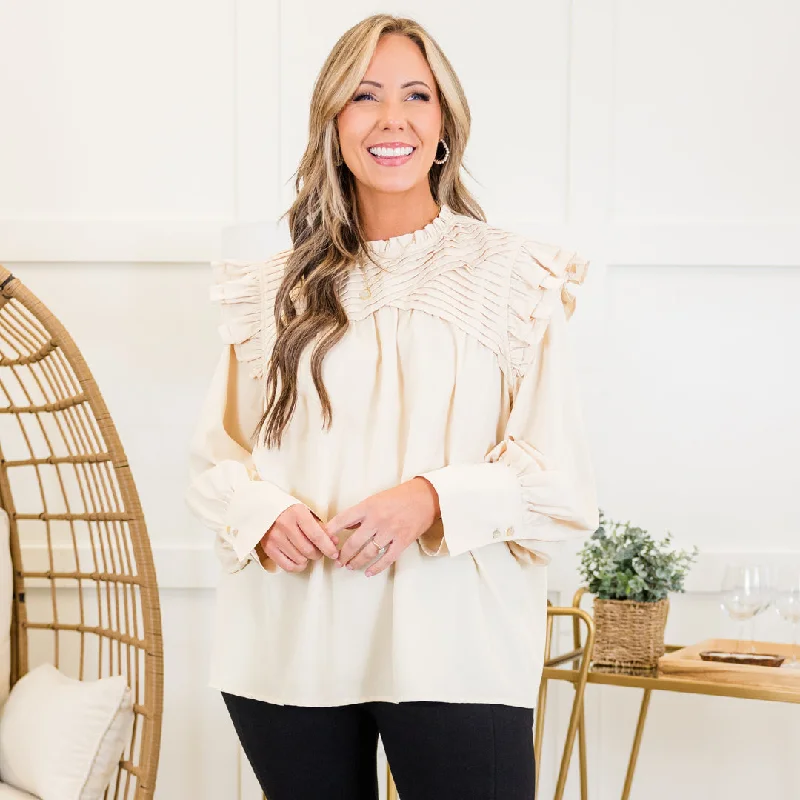 Everyday Comfort Love Takes Time Top, Cream