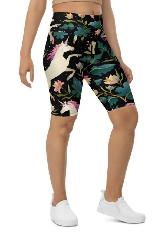 Lazy Home Magical Unicorn Biker Shorts