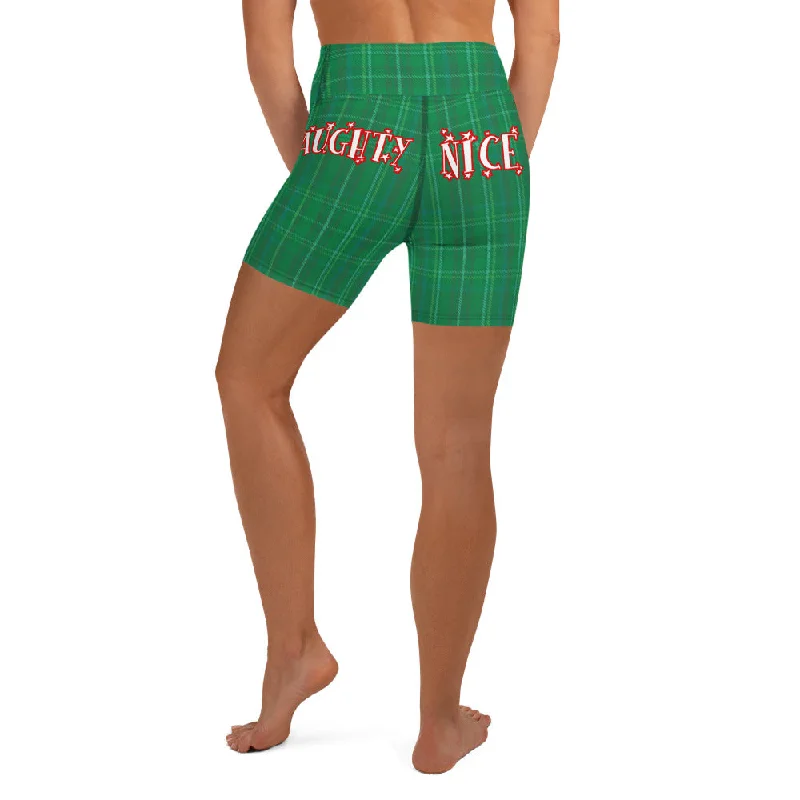 Advanced Customization Naughty or Nice Yoga Shorts