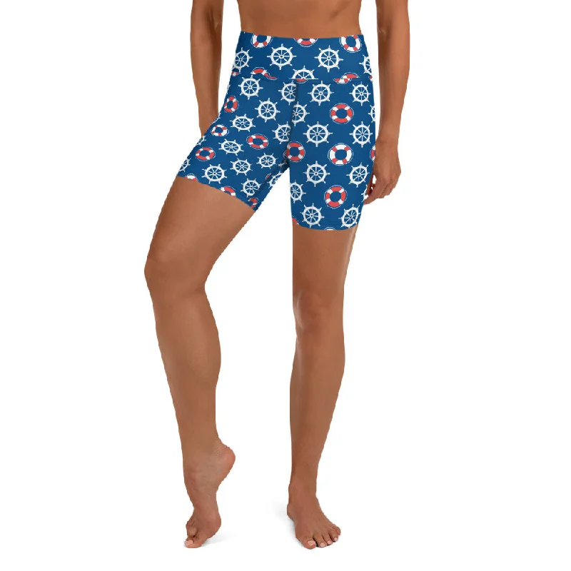 Personal Charm Nautical Yoga Shorts