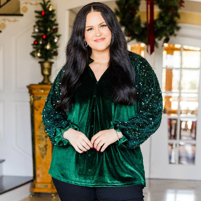 Comfortable Lifestyle Nothing Even Matters Blouse, Green