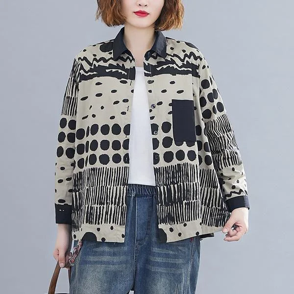Fashion Wear omychic cotton autumn vintage korean style plus size Casual loose shirt women blouse 2020 clothes ladies tops streetwear
