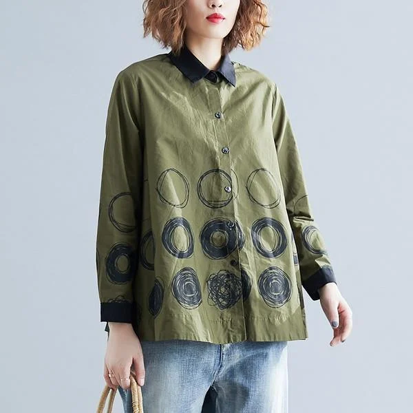 Practical Style omychic cotton linen autumn vintage plus size Casual loose shirt women elegant blouse 2020 clothes ladies tops streetwear
