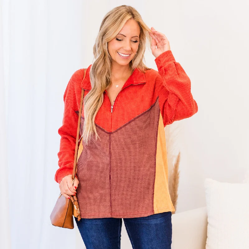 Comfortable Fashion Out Of Pocket Pullover, Multi