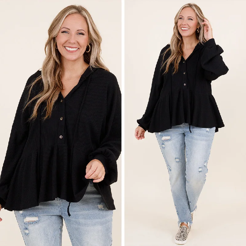 Trendy Traveler Outdoor Adventure Top, Black