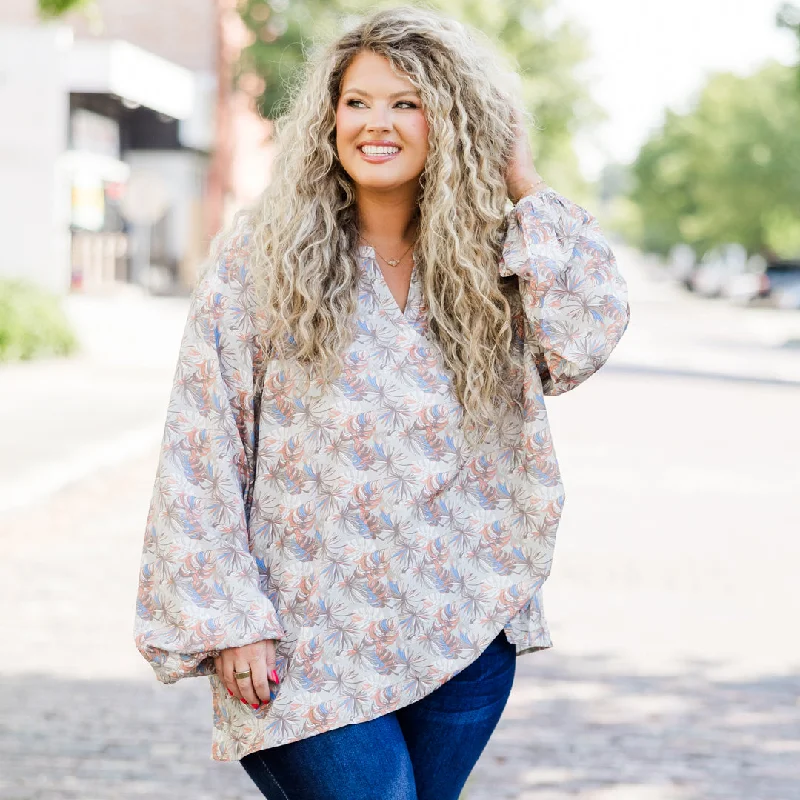 Soft Comfort Wear Go Both Ways Top, Gray