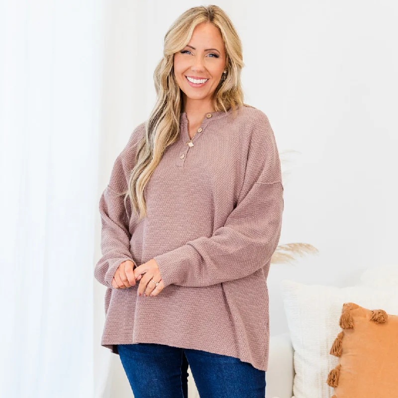 Elegant Wear Please Take Me With You Sweater, Taupe