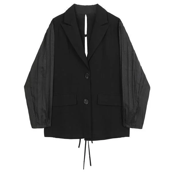 Sports Cool Plus Size Clothing for Women Stitching Long Sleeve Hollow Lace-up Suit Autumn