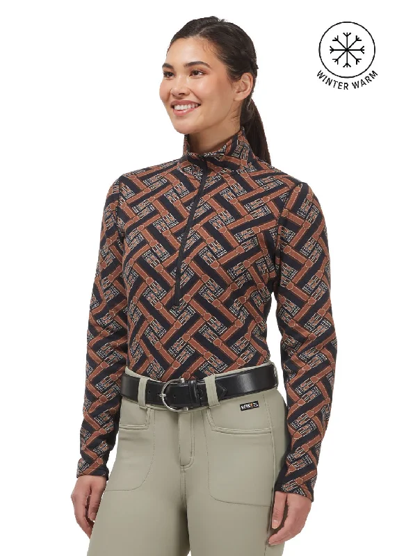 Fashion Innovation Plush Printed Fleece Half Zip Top