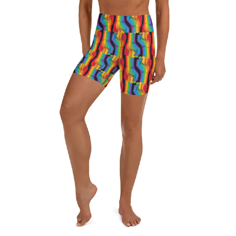 Fashionable And Versatile Pride Activist Yoga Shorts