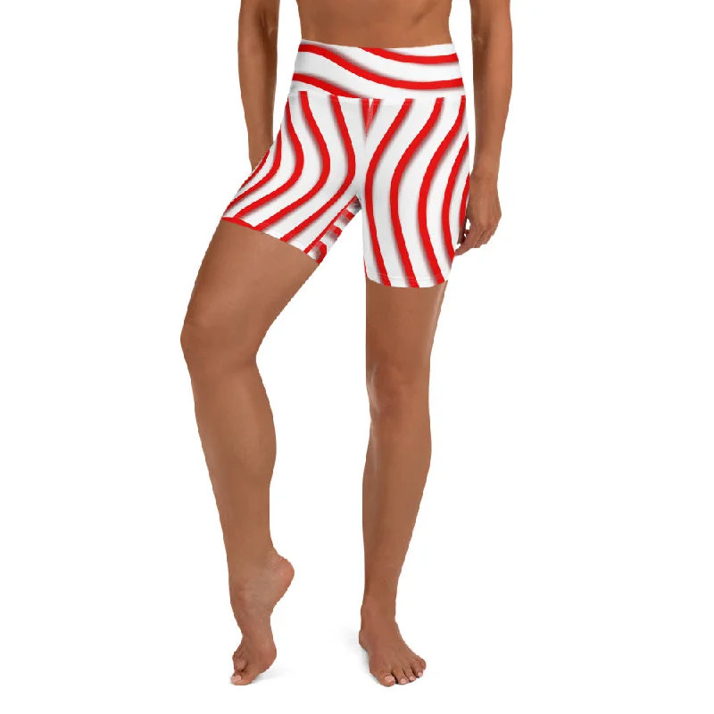 Chic Comfort Wear Red Target Yoga Shorts
