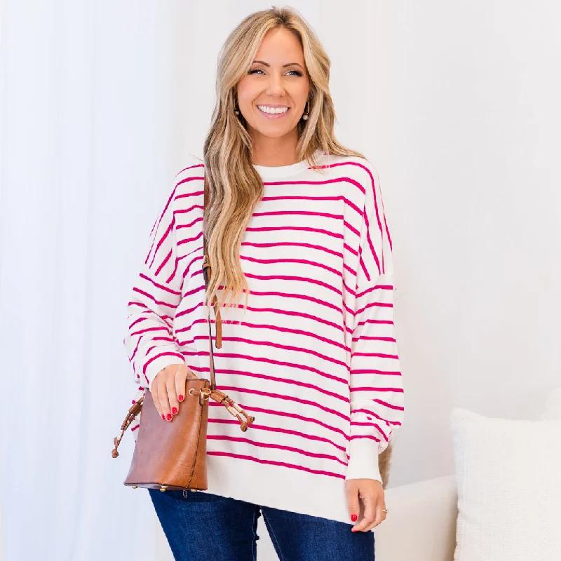 Refreshing Design Romantic Nights Top, Hot Pink