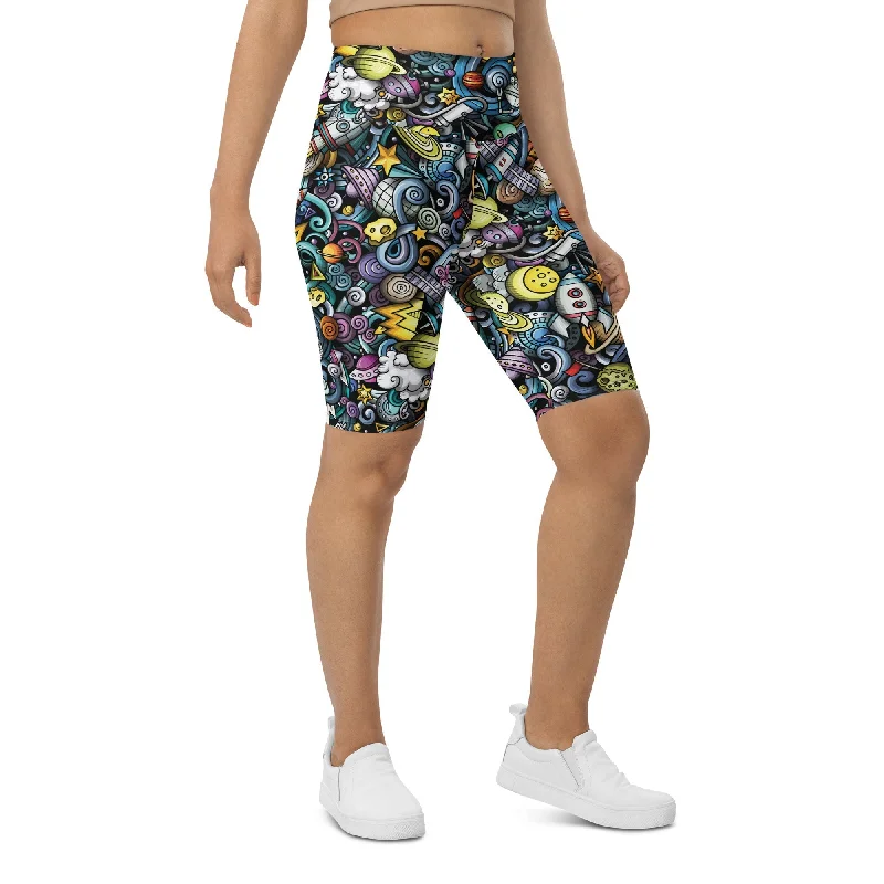Everyday Chic Space Travel Biker Shorts