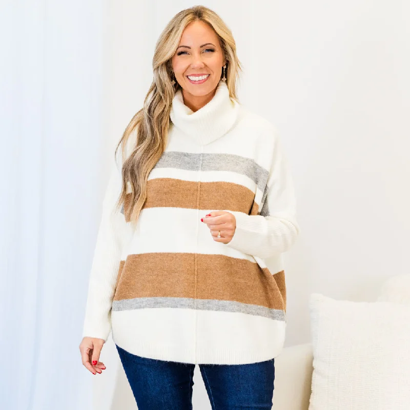 Cool Breeze At Night Stay With Me Always Tunic, Cream